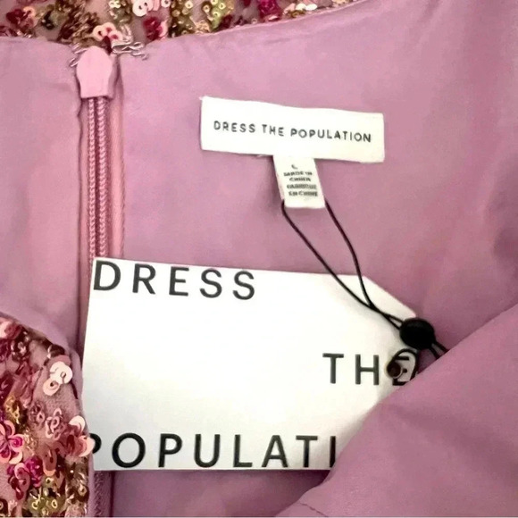NWT Dress The Population Pink Sequins Dress - Picture 10 of 13